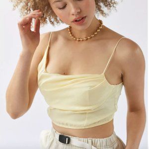 NWT Urban Outfitters Out from Under Yellow Cowl Neck Bra Top XL